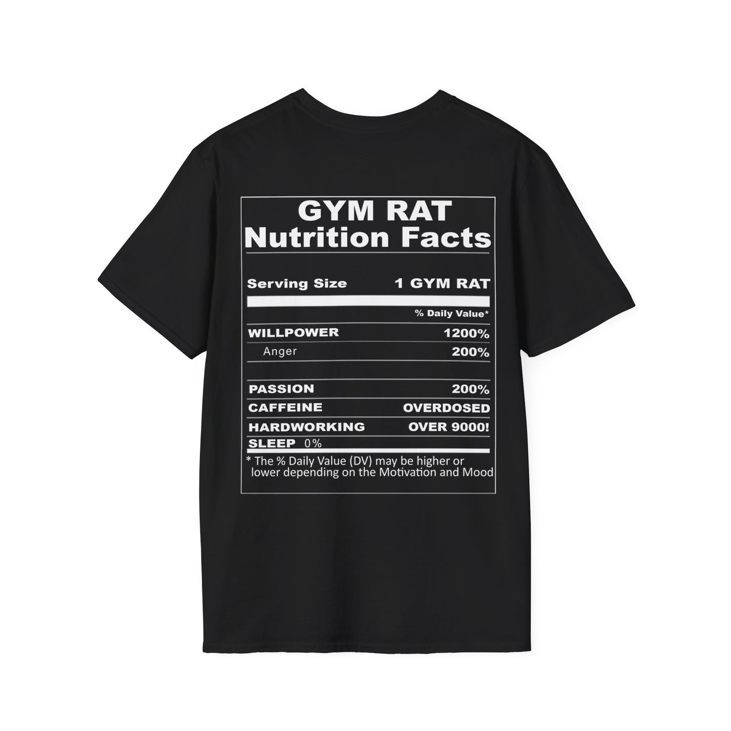 "NUTRITION FACTS" Camiseta