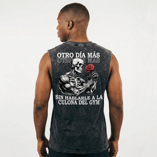 TANK-TOP ACID WASH | OTRO DIA MÁS SIN HABLARLE A LA QLONA DEL GYM